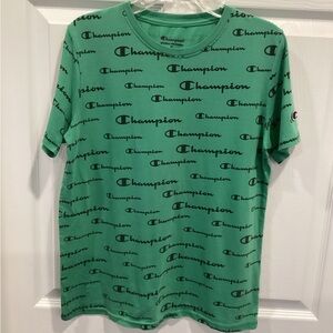 Champion All-Over Logo Green T-Shirt